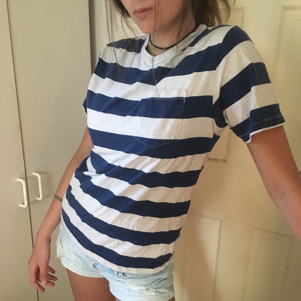 GapKids Striped Top with Chest Pocket